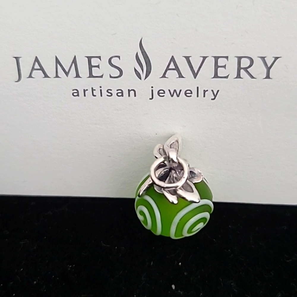 James Avery Sterling Silver Retired Dragonfly Glass Bead Charm